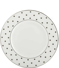 kate spade new york Larabee Road Platinum-Dotted Bone China Accent Salad Plate