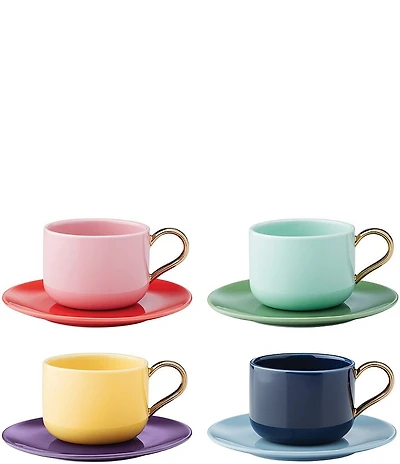 kate spade new york Make It Pop Tea/Saucer 8-Piece Set
