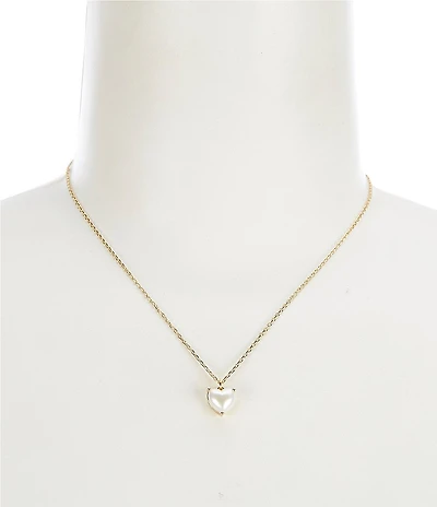 kate spade new york My Love Pearl Heart Short Pendant Necklace