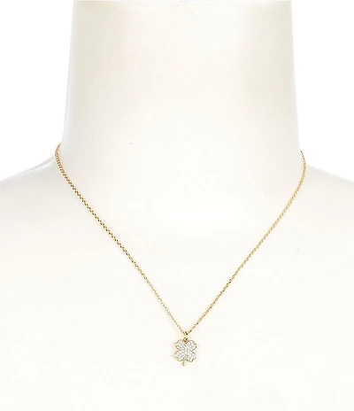 kate spade new york Pave Clover Short Pendant Necklace