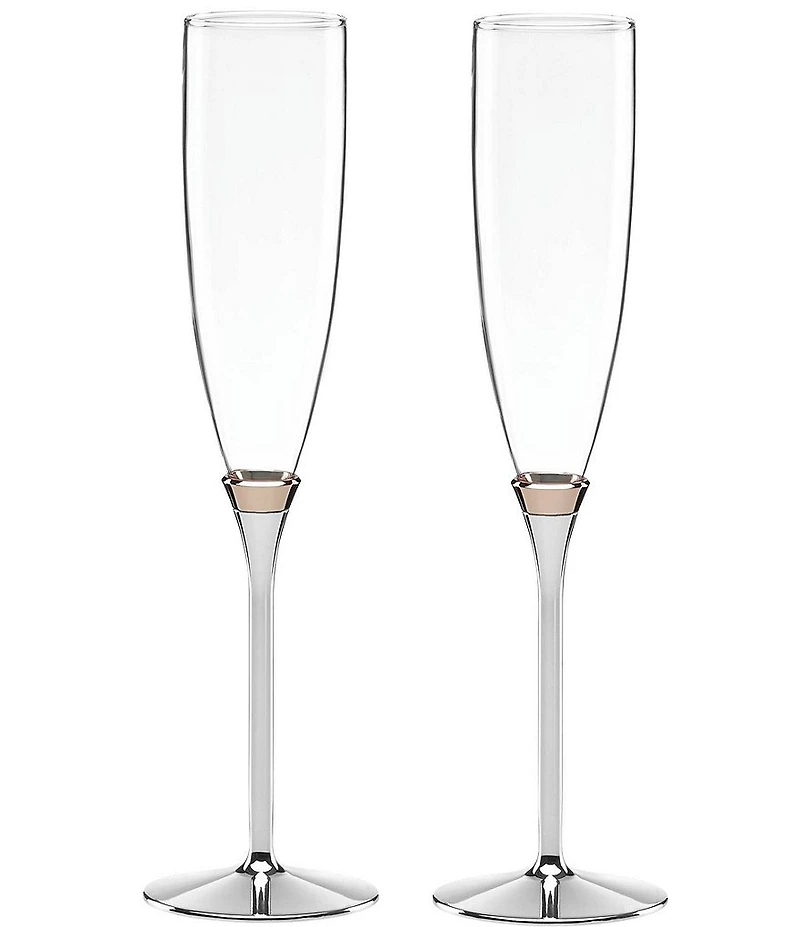 kate spade new york Rosy Glow Toasting Flute Pair