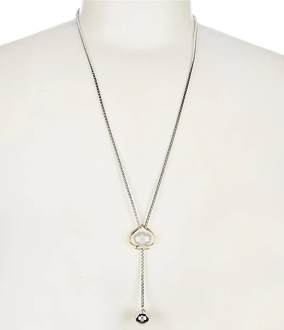 kate spade new york Sculpted Spade Lariat Necklace