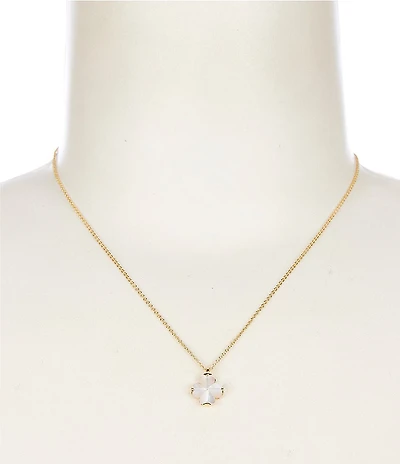 kate spade new york Spade Flower Pearl Mini Short Pendant Necklace