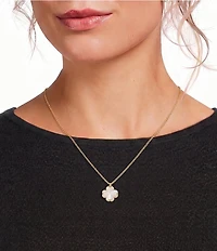 kate spade new york Spade Flower Pearl Mini Short Pendant Necklace