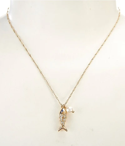 kate spade new york Summer Daze Fish Short Pendent Necklace