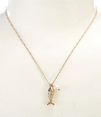 kate spade new york Summer Daze Fish Short Pendent Necklace