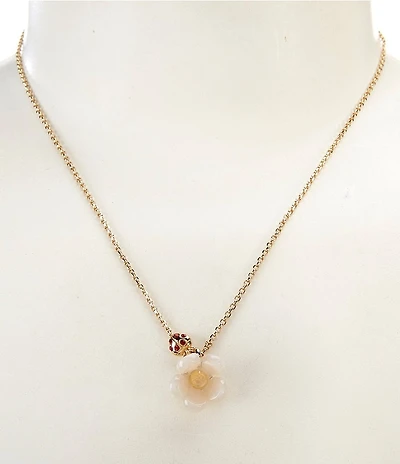 kate spade new york Summer Daze Resin Flower Short Pendant Necklace