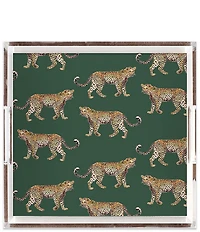 Katie Kime Cheetahs Square Lucite Tray