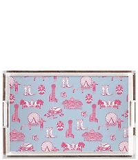 Katie Kime Dallas Toile Rectangle Lucite Tray