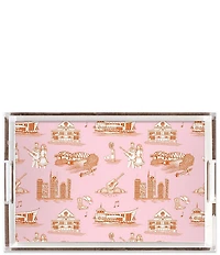 Katie Kime Nashville Toile Rectangle Lucite Tray