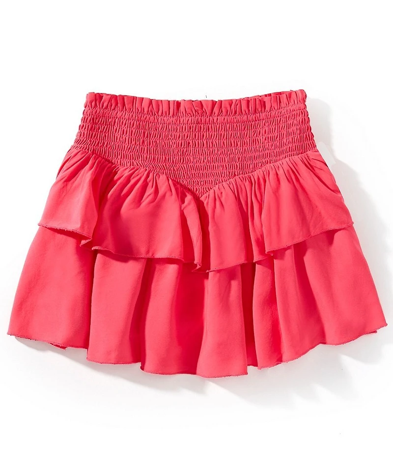KatieJNYC Big Girls Brooke Solid Ruffle Skirt