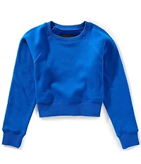 KatieJNYC Big Girls Dylan Crop Crew Neck Sweatshirt