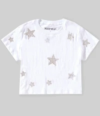 KatieJNYC Big Girls Fearless Rhinestone T-Shirt