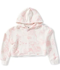 KatieJNYC Big Girls Cody Long-Sleeve Toile-Printed Cropped Hoodie