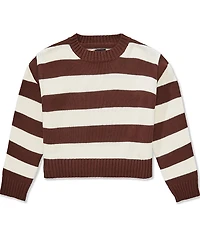 KatieJNYC Big Girls Long-Sleeve Megan Striped Oversized Sweater