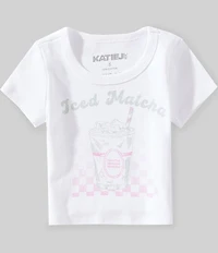 KatieJNYC Big Girls Short Sleeve Graphic T-Shirt