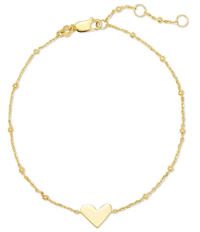 Kendra Scott Ari Heart 18k Gold Vermeil Delicate Line Bracelet