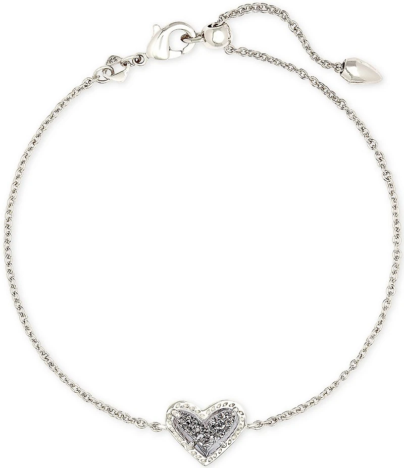 Kendra Scott Ari Heart Drusy Line Bracelet