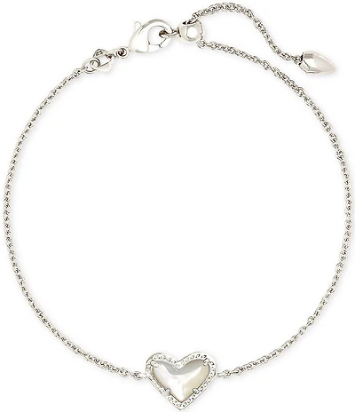 Kendra Scott Ari Pearl Heart Line Bracelet