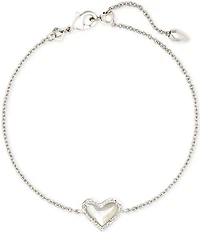 Kendra Scott Ari Pearl Heart Line Bracelet