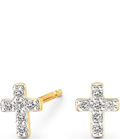 Kendra Scott Cross 14K Yellow Gold Stud Earrings