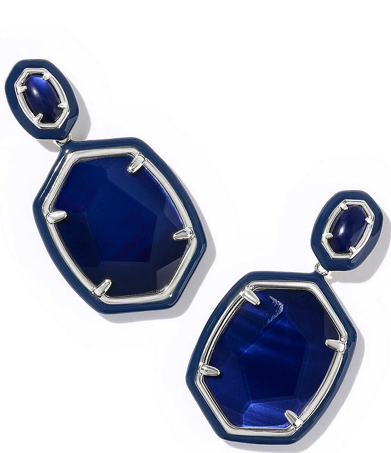 Kendra Scott Daphne Enamel Frame Pearl Drop Earrings