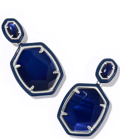 Kendra Scott Daphne Enamel Frame Pearl Drop Earrings