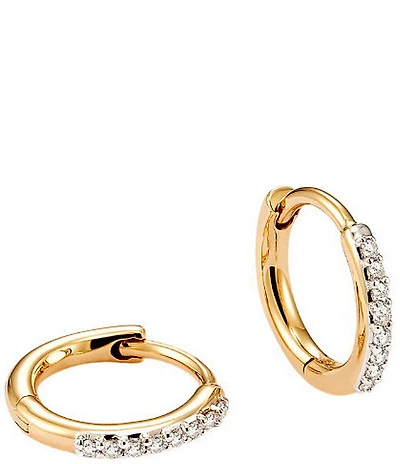Kendra Scott Mila 14K Gold Crystal Huggie Hoop Earrings