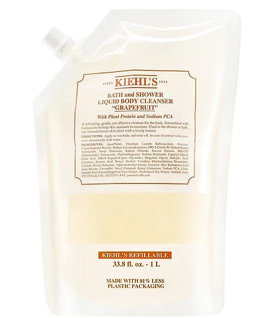 Kiehl's Since 1851 Grapefruit Bath and Shower Liquid Body Cleanser Refill Pouch