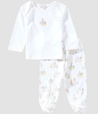 Kissy Kissy Baby Girls Long Sleeve Noah's Journey Top & Footed Pant Set