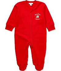 Kissy Kissy Baby Boys Long-Sleeve Baby's First Christmas Footie Coverall