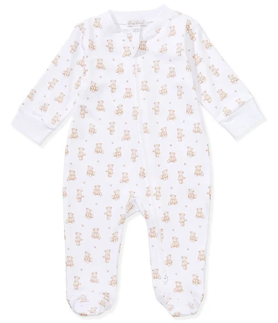 Kissy Kissy Baby Boys Long Sleeve Pima Cotton Teddy Bears Zip Footed Coverall