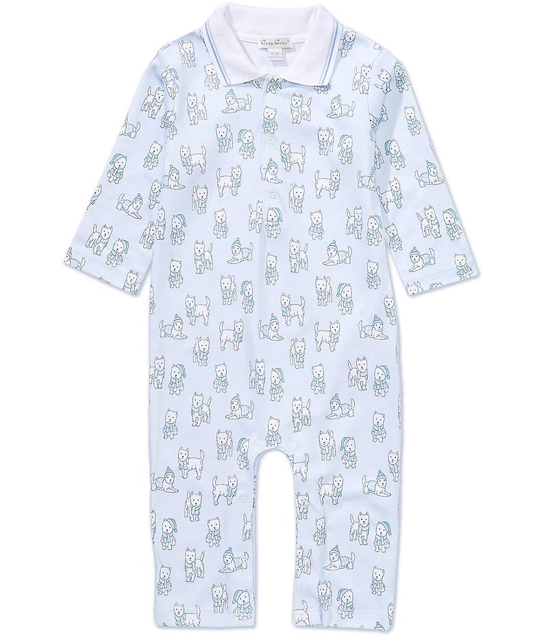 Kissy Kissy Baby Boys Long-Sleeve Puppy-Printed Coverall