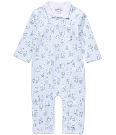 Kissy Kissy Baby Boys Long-Sleeve Puppy-Printed Coverall