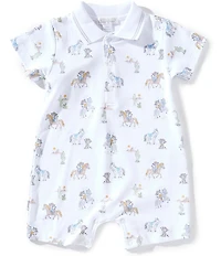 Kissy Kissy Baby Boys Short-Sleeve Cowpokes Roundup Shortall