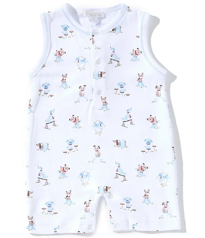 Kissy Kissy Baby Boys Sleeveless Playground-Pups-Printed Shortall