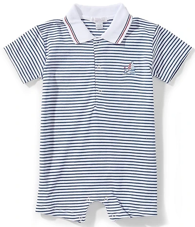 Kissy Kissy Baby Boys Red, White, Blue, Regatta Stripe Playsuit