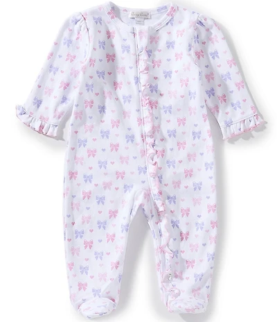 Kissy Kissy Baby Girls Billowy Bows Print Zipper Footie Coverall