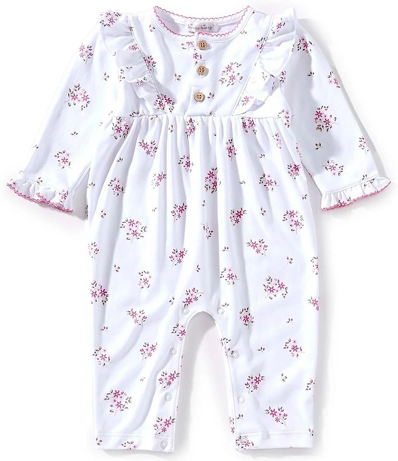 Kissy Kissy Baby Girls Long-Sleeve Tiny Blossom Print Coverall