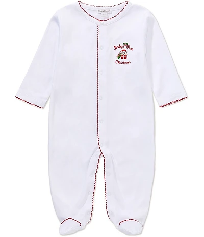 Kissy Kissy Baby Girls Long-Sleeve My First Christmas Footie Coverall