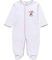Kissy Kissy Baby Girls Long-Sleeve My First Christmas Footie Coverall