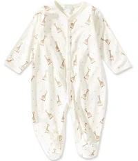 Kissy Kissy Baby Girls Long Sleeve Pima Cotton Sophie La Girafe Print Footed Coverall