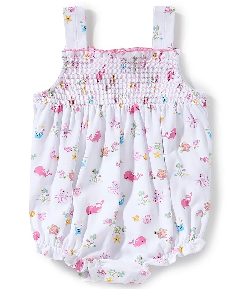 Kissy Kissy Baby Girls Ocean Antics Print Smocked Bubble
