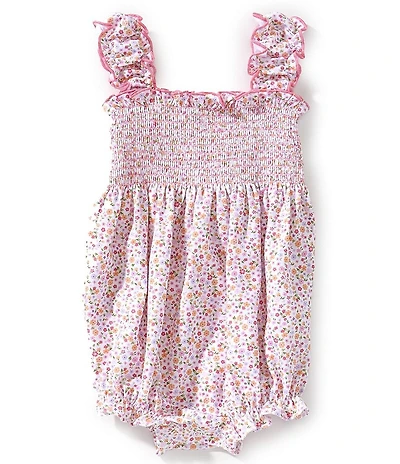 Kissy Kissy Baby Girls Pima Cotton Sleeveless Ditsy-Floral-Printed Romper