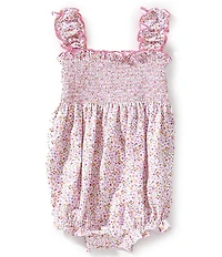 Kissy Kissy Baby Girls Pima Cotton Sleeveless Ditsy-Floral-Printed Romper