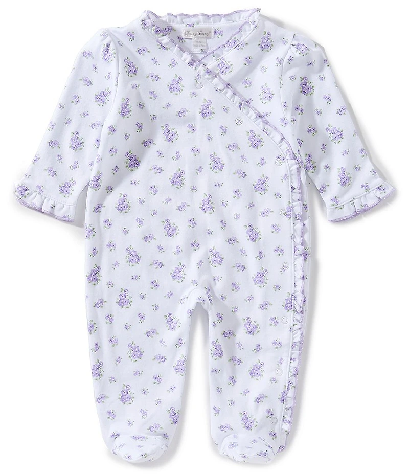Kissy Kissy Baby Girls Roses And Bloom Print Footie