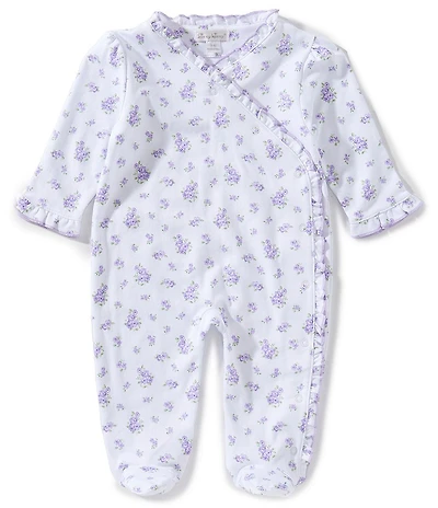 Kissy Kissy Baby Girls Roses And Bloom Print Footie