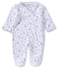 Kissy Kissy Baby Girls Roses And Bloom Print Footie