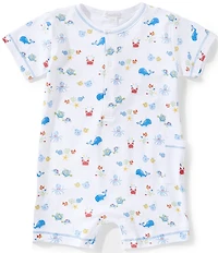 Kissy Kissy Baby Ocean Antics Printed Short Sleeve Playsuit