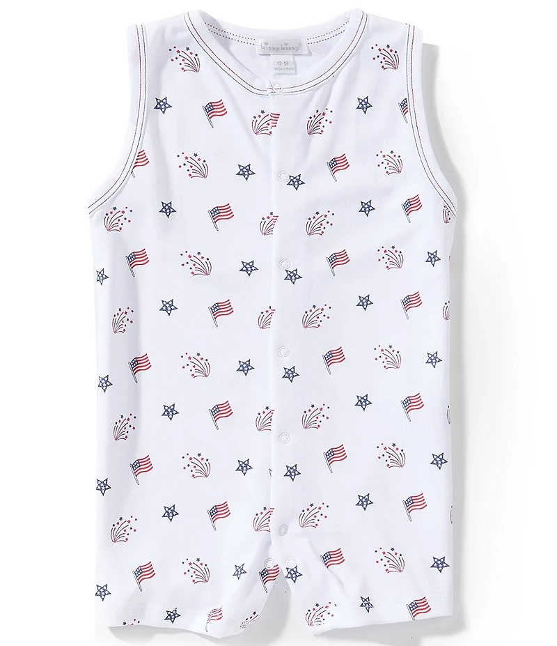Kissy Kissy Baby Sleeveless Star Spangle Freedom Americana Print Playsuit